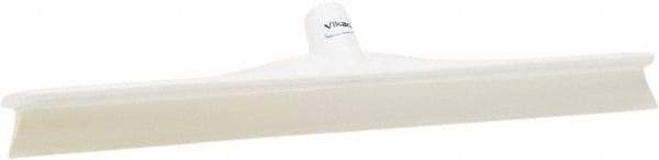 Vikan - 19.67" Rubber Blade Floor Squeegee - Single Edge, White, Plastic Holder - Exact Industrial Supply