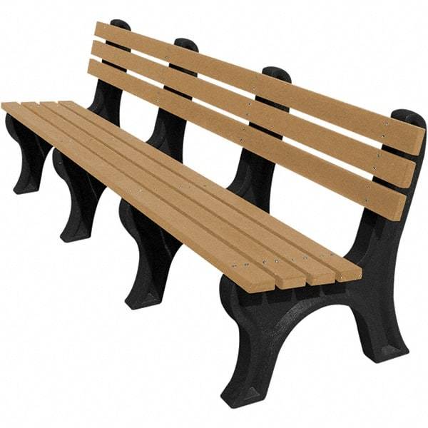 Vestil - 8' Long x 26-1/4" Wide, Recycled Plastic Bench Seat - Exact Industrial Supply