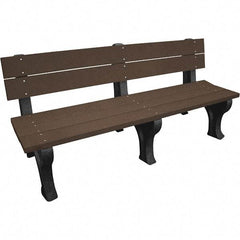 Vestil - 6' Long x 26-1/4" Wide, Recycled Plastic Bench Seat - Exact Industrial Supply