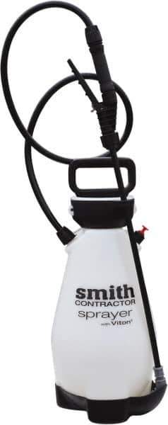 Smith Performance Sprayers - 2 Gal Chemical Safe Garden Hand Sprayer - Use with Cleaners/Degreasers, Polyethylene Tank, Funnel Mouth, Reinforced Hose - Exact Industrial Supply