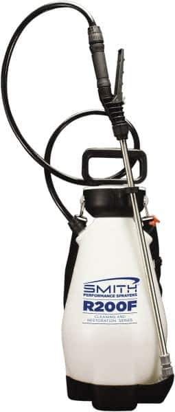 Smith Performance Sprayers - 2 Gal Chemical Safe Garden Hand Sprayer - Use with Cleaners/Degreasers, Polyethylene Tank, Funnel Mouth, Reinforced Hose - Exact Industrial Supply