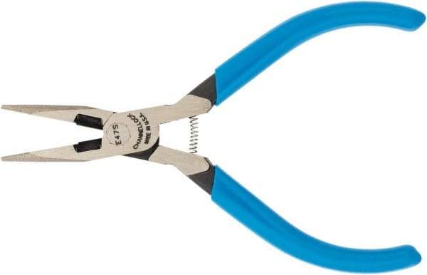 Channellock - 4.86" OAL, 1" Jaw Length, Long Nose Side Cutting Pliers - Standard Head, Cushion Grip Handles - Exact Industrial Supply