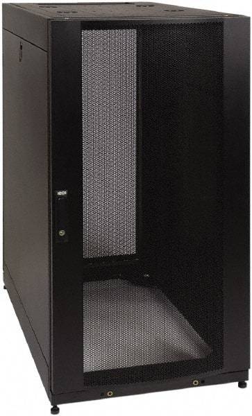 Tripp-Lite - 23.63" Overall Width x 25" Rack Height x 43" Overall Depth Data Cable Enclosure - 3,000 Lb Capacity, Black - Exact Industrial Supply
