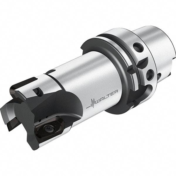 Walter - 50mm Cut Diam, 15mm Max Depth of Cut, 63mm Shank Diam, 141.9mm OAL, Indexable Square Shoulder End Mill - HSK63A Taper Shank, 0° Lead Angle, Through Coolant, Series M2131-H - Exact Industrial Supply