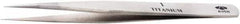 Aven - 4-1/2" OAL 1 Precision Tweezers - Fine Straight Point - Exact Industrial Supply