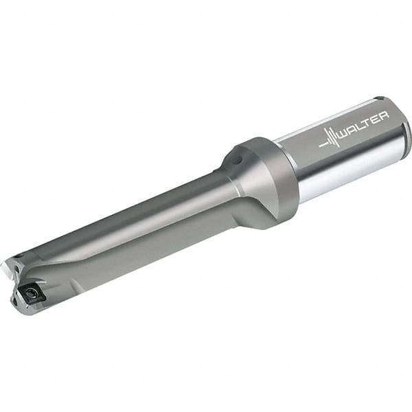 Walter - 96mm Max Drill Depth, 4xD, 24mm Diam, Indexable Insert Drill - 2 Inserts, 25mm Shank Diam, Straight Shank - Exact Industrial Supply