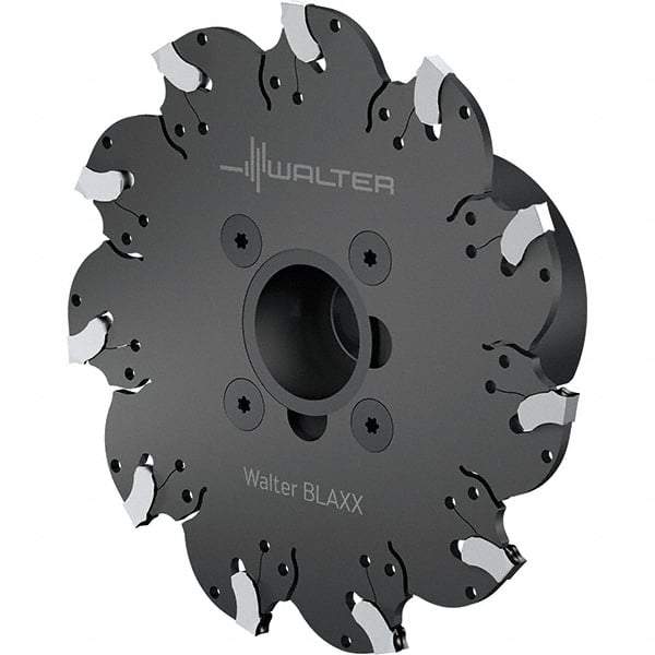 Walter - Arbor Connection, 3mm Cutting Width, 33mm Depth of Cut, 4.92mm Cutter Diam, 1" Hole DIam, 11 Tooth Indexable Slotting Cutter - F5055 Toolholder, SX-3.. Insert, Right Hand Cutting Direction - Exact Industrial Supply