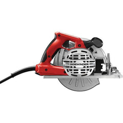 Skilsaw - 15 Amps, 7-1/4" Blade Diam, 5,300 RPM, Electric Circular Saw - 120 Volts, 10' Cord Length, 5/8" Arbor Hole, Left Blade - Exact Industrial Supply