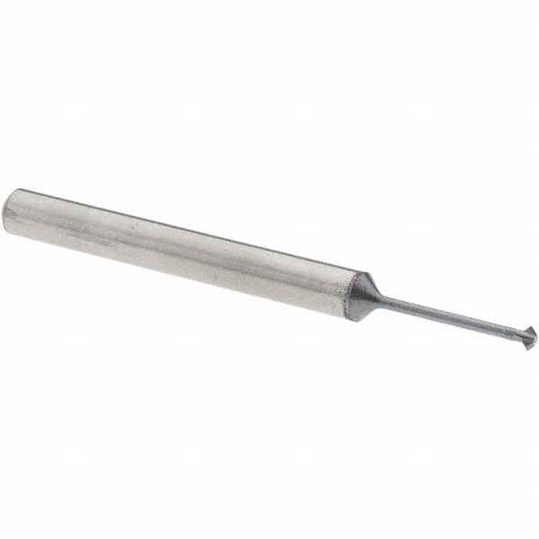 Accupro - 1/16° 1/16" Cut Diam, 0.031" Cut Width, 1/8" Shank, Solid Carbide Double-Angle Cutter - Exact Industrial Supply