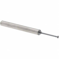 Accupro - 1/16° 1/16" Cut Diam, 0.031" Cut Width, 1/8" Shank, Solid Carbide Double-Angle Cutter - Exact Industrial Supply