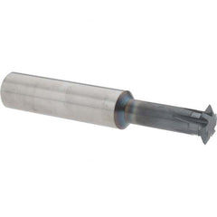 Accupro - 1/2° 1/2" Cut Diam, 0.109" Cut Width, 1/2" Shank, Solid Carbide Double-Angle Cutter - Exact Industrial Supply
