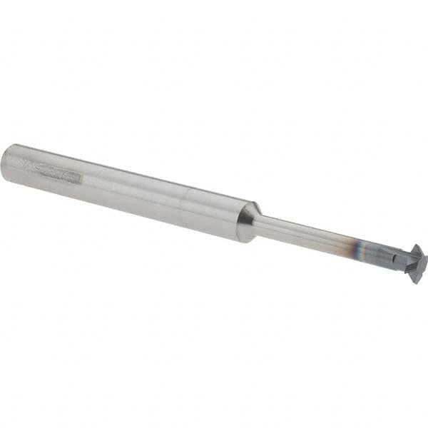 Accupro - 1/4° 1/4" Cut Diam, 0.072" Cut Width, 1/4" Shank, Solid Carbide Double-Angle Cutter - Exact Industrial Supply