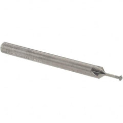 Accupro - 1/16° 1/16" Cut Diam, 0.031" Cut Width, 1/8" Shank, Solid Carbide Double-Angle Cutter - Exact Industrial Supply