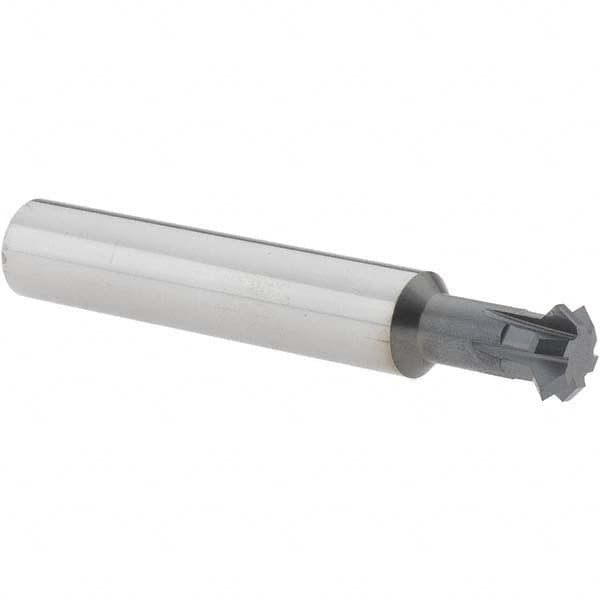 Accupro - 7/16° 7/16" Cut Diam, 0.157" Cut Width, 7/16" Shank, Solid Carbide Double-Angle Cutter - Exact Industrial Supply