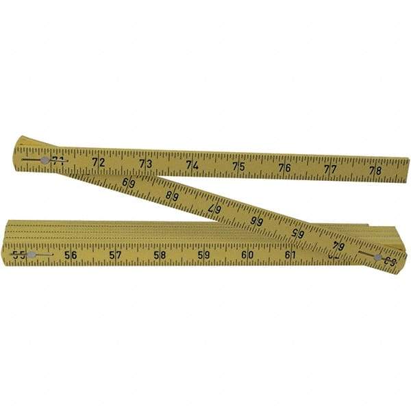 Wiha - Folding Rules Overall Length (Feet): 6.50 Graduation (Inch): 3/32 - Exact Industrial Supply