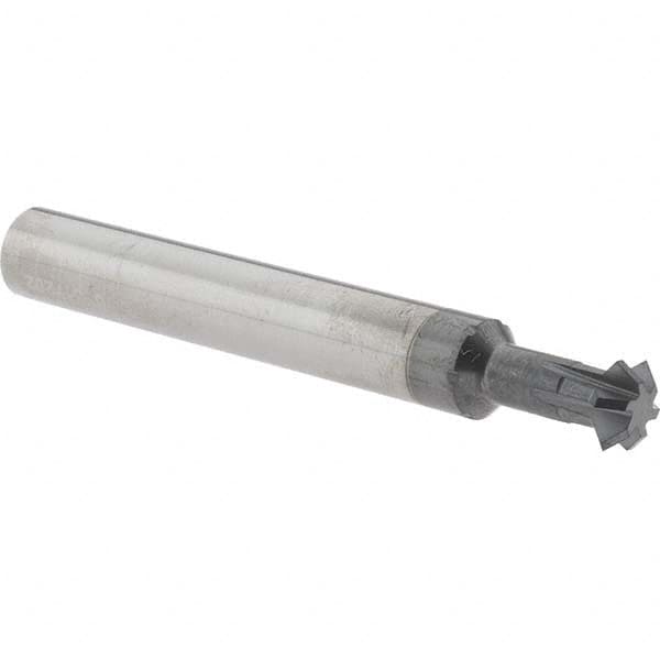 Accupro - 5/16° 5/16" Cut Diam, 1/8" Cut Width, 5/16" Shank, Solid Carbide Double-Angle Cutter - Exact Industrial Supply