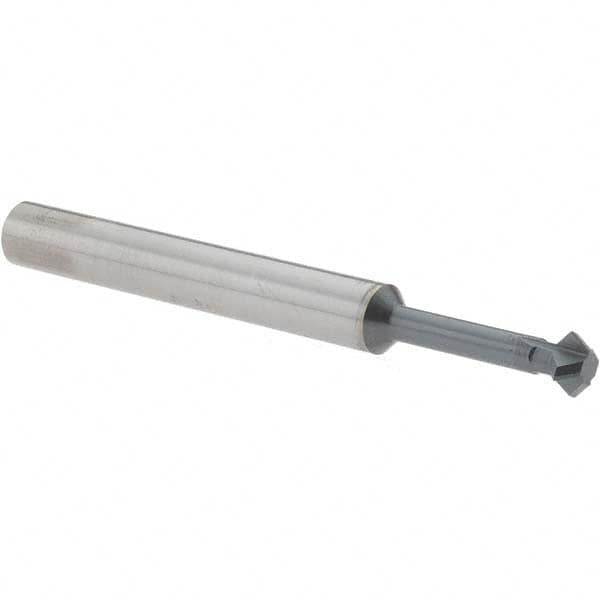 Accupro - 1/4° 1/4" Cut Diam, 1/8" Cut Width, 1/4" Shank, Solid Carbide Double-Angle Cutter - Exact Industrial Supply