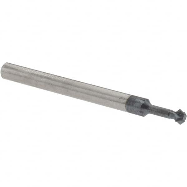 Accupro - 1/8° 1/8" Cut Diam, 0.062" Cut Width, 1/8" Shank, Solid Carbide Double-Angle Cutter - Exact Industrial Supply