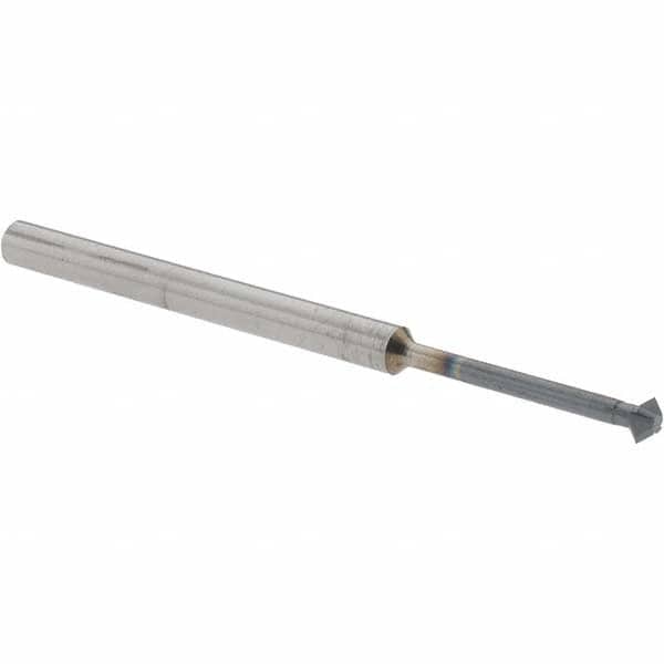 Accupro - 1/8° 1/8" Cut Diam, 0.062" Cut Width, 1/8" Shank, Solid Carbide Double-Angle Cutter - Exact Industrial Supply