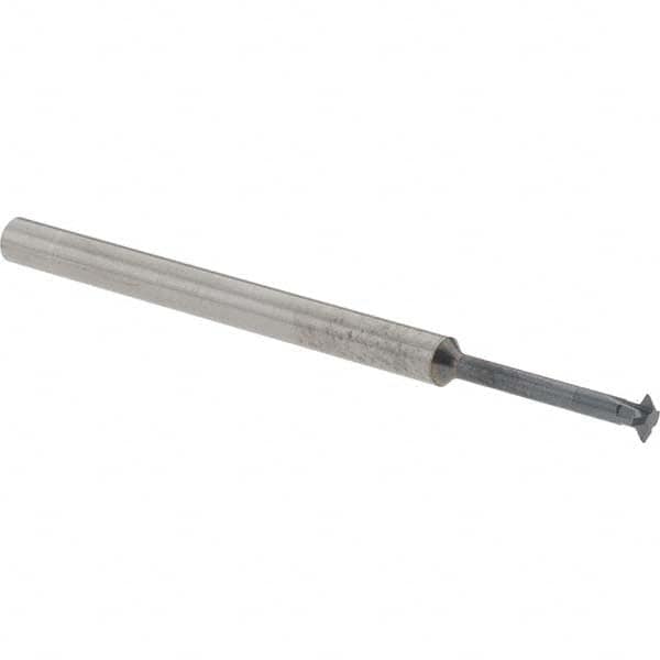 Accupro - 1/8° 1/8" Cut Diam, 0.036" Cut Width, 1/8" Shank, Solid Carbide Double-Angle Cutter - Exact Industrial Supply
