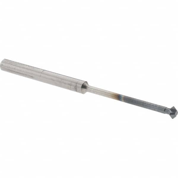 Accupro - 1/8° 1/8" Cut Diam, 0.062" Cut Width, 1/8" Shank, Solid Carbide Double-Angle Cutter - Exact Industrial Supply