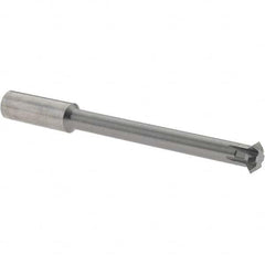 Accupro - 3/8° 3/8" Cut Diam, 1/8" Cut Width, 3/8" Shank, Solid Carbide Double-Angle Cutter - Exact Industrial Supply