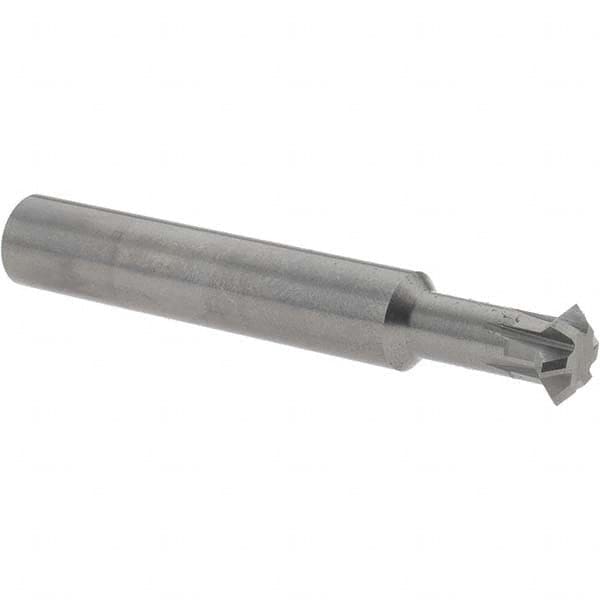 Accupro - 3/8° 3/8" Cut Diam, 1/8" Cut Width, 3/8" Shank, Solid Carbide Double-Angle Cutter - Exact Industrial Supply
