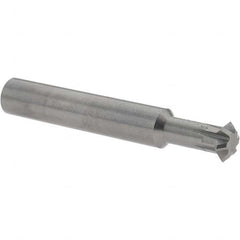 Accupro - 3/8° 3/8" Cut Diam, 1/8" Cut Width, 3/8" Shank, Solid Carbide Double-Angle Cutter - Exact Industrial Supply