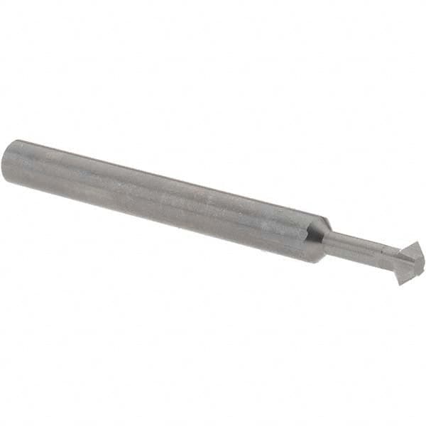 Accupro - 3/16° 3/16" Cut Diam, 0.093" Cut Width, 3/16" Shank, Solid Carbide Double-Angle Cutter - Exact Industrial Supply