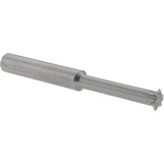 Accupro - 3/8° 3/8" Cut Diam, 0.072" Cut Width, 3/8" Shank, Solid Carbide Double-Angle Cutter - Exact Industrial Supply