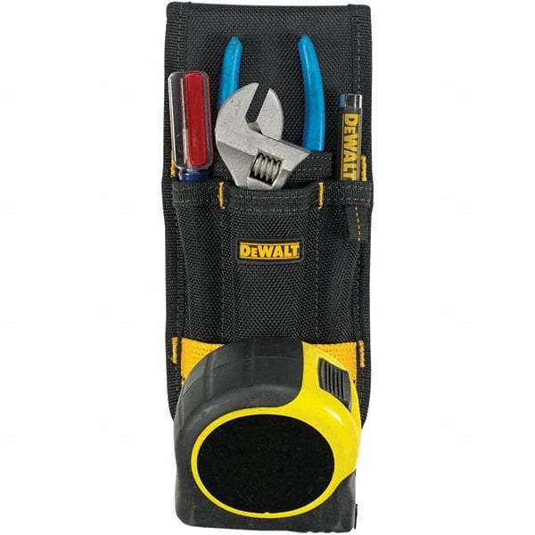 CLC - General Purpose Holster with 4 Pockets - Ballistic Polyester, Black/Yellow - Exact Industrial Supply