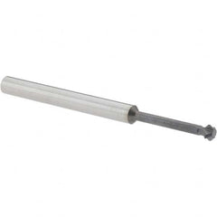 Accupro - 3/16° 3/16" Cut Diam, 0.093" Cut Width, 3/16" Shank, Solid Carbide Double-Angle Cutter - Exact Industrial Supply