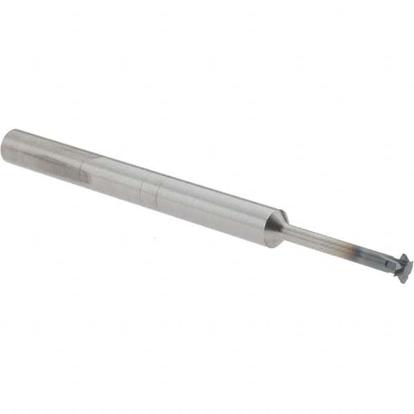 Accupro - 5/32° 5/32" Cut Diam, 0.045" Cut Width, 3/16" Shank, Solid Carbide Double-Angle Cutter - Exact Industrial Supply