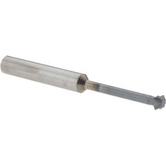 Accupro - ° 6mm Cut Diam, 0.118" Cut Width, 1/4" Shank, Solid Carbide Double-Angle Cutter - Exact Industrial Supply