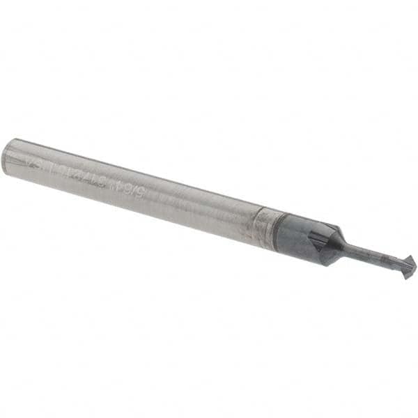 Accupro - 5/64° 5/64" Cut Diam, 0.039" Cut Width, 1/8" Shank, Solid Carbide Double-Angle Cutter - Exact Industrial Supply