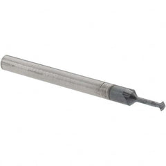 Accupro - 5/64° 5/64" Cut Diam, 0.039" Cut Width, 1/8" Shank, Solid Carbide Double-Angle Cutter - Exact Industrial Supply