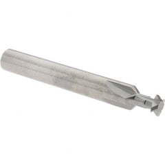 Accupro - 1/4° 1/4" Cut Diam, 0.072" Cut Width, 1/4" Shank, Solid Carbide Double-Angle Cutter - Exact Industrial Supply