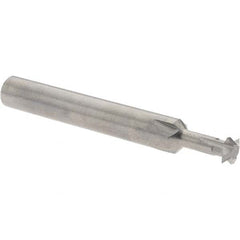 Accupro - 1/4° 1/4" Cut Diam, 0.072" Cut Width, 1/4" Shank, Solid Carbide Double-Angle Cutter - Exact Industrial Supply