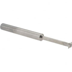 Accupro - 1/4° 1/4" Cut Diam, 0.072" Cut Width, 1/4" Shank, Solid Carbide Double-Angle Cutter - Exact Industrial Supply