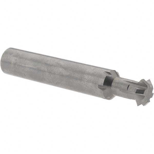 Accupro - 1/2° 1/2" Cut Diam, 0.187" Cut Width, 1/2" Shank, Solid Carbide Double-Angle Cutter - Exact Industrial Supply