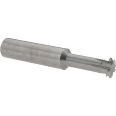 Accupro - 1/2° 1/2" Cut Diam, 0.109" Cut Width, 1/2" Shank, Solid Carbide Double-Angle Cutter - Exact Industrial Supply