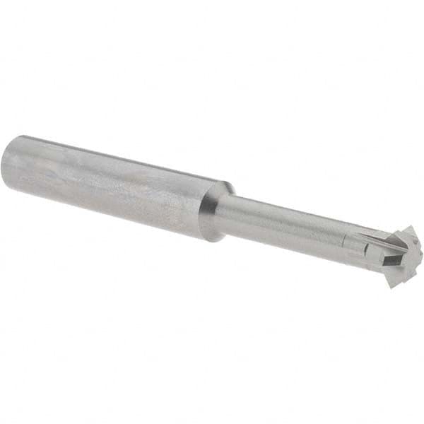 Accupro - 1/2° 1/2" Cut Diam, 0.187" Cut Width, 1/2" Shank, Solid Carbide Double-Angle Cutter - Exact Industrial Supply