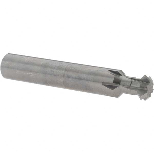 Accupro - 1/2° 1/2" Cut Diam, 0.187" Cut Width, 1/2" Shank, Solid Carbide Double-Angle Cutter - Exact Industrial Supply