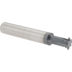 Accupro - 3/8° 3/8" Cut Diam, 0.072" Cut Width, 3/8" Shank, Solid Carbide Double-Angle Cutter - Exact Industrial Supply