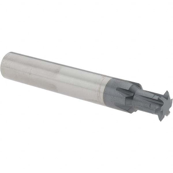 Accupro - 3/8° 3/8" Cut Diam, 0.072" Cut Width, 3/8" Shank, Solid Carbide Double-Angle Cutter - Exact Industrial Supply