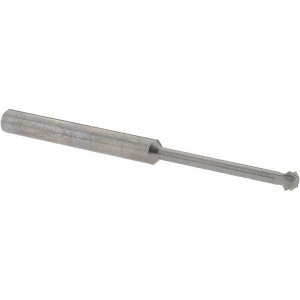 Accupro - 3/16° 3/16" Cut Diam, 0.093" Cut Width, 3/16" Shank, Solid Carbide Double-Angle Cutter - Exact Industrial Supply
