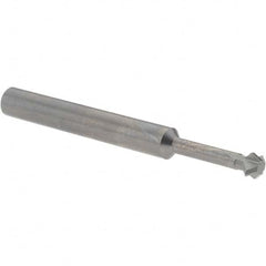 Accupro - 1/4° 1/4" Cut Diam, 1/8" Cut Width, 1/4" Shank, Solid Carbide Double-Angle Cutter - Exact Industrial Supply