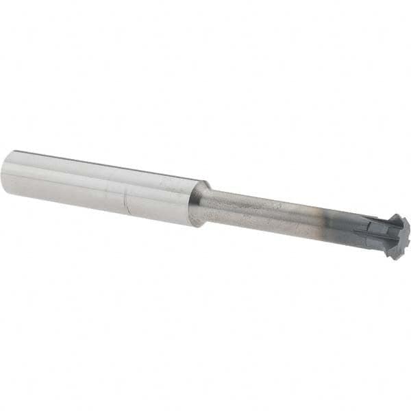 Accupro - 3/8° 3/8" Cut Diam, 1/8" Cut Width, 3/8" Shank, Solid Carbide Double-Angle Cutter - Exact Industrial Supply