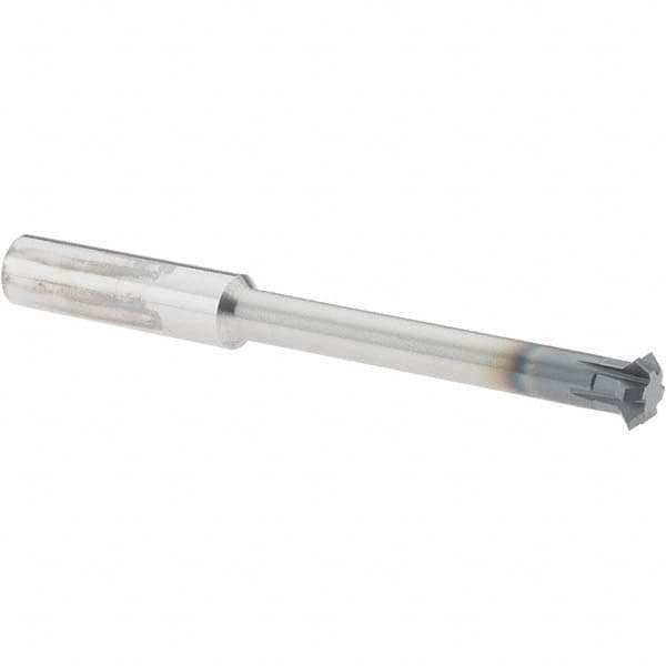 Accupro - 3/8° 3/8" Cut Diam, 1/8" Cut Width, 3/8" Shank, Solid Carbide Double-Angle Cutter - Exact Industrial Supply