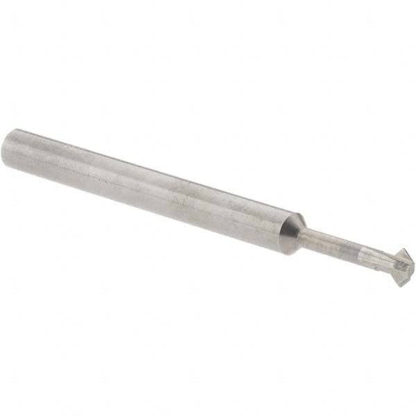 Accupro - ° 3mm Cut Diam, 0.059" Cut Width, 1/8" Shank, Solid Carbide Double-Angle Cutter - Exact Industrial Supply